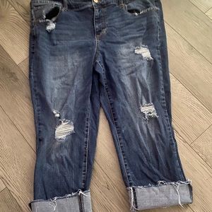 MAURICE CROPPED JEANS 18W LIKE NEW